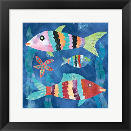 Framed Boho Reef Fish I Print