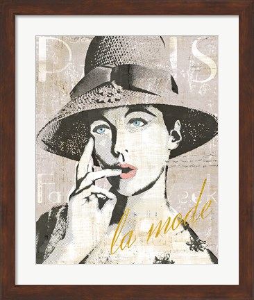 Framed Fashion Week Paris Halftone IV Print