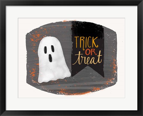 Framed Trick or Treat Ghost Print