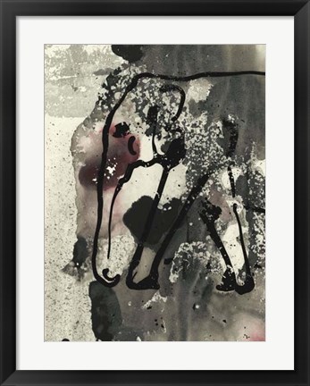 Framed Abstract Elephant II Print