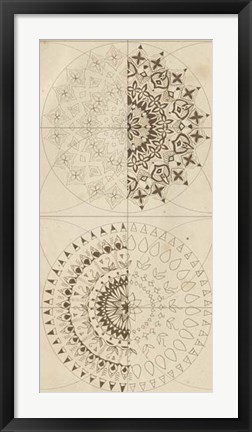 Framed Sacred Geometry Sketch III Print