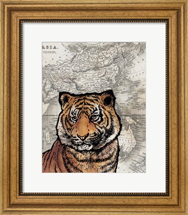 Framed Asian Tiger Print