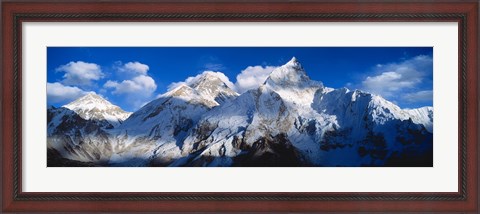 Framed Everest &amp; Nuptse Sagamartha National Park Nepal Print