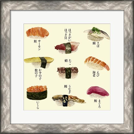 Framed Sushi I Print