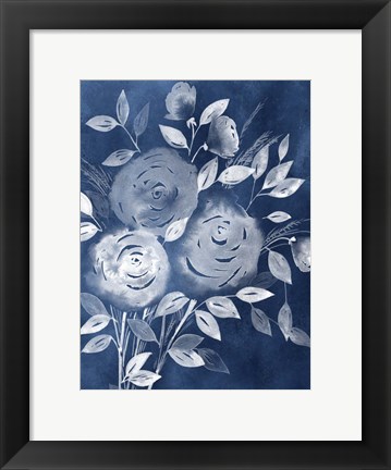 Framed Cyanotype Roses I Print