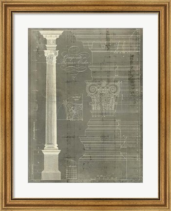 Framed Column Blueprint I Print