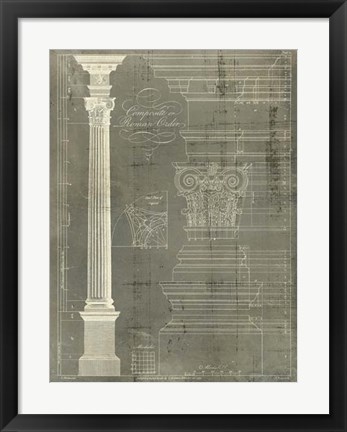 Framed Column Blueprint I Print