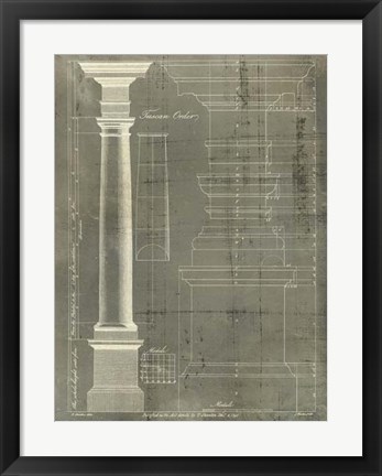 Framed Column Blueprint III Print