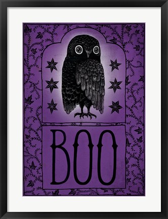 Framed Vintage Halloween Boo Print