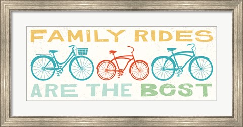 Framed Lets Cruise Family Rides II Print