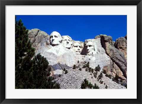 Framed Mt Rushmore Presidents, South Dakota Print