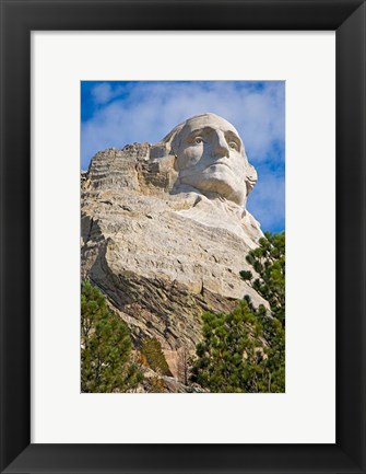 Framed George Washington, Mount Rushmore, South Dakota Print