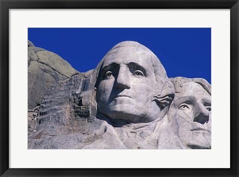 Framed Presidents Washington and Jefferson, Mount Rushmore, South Dakota Print