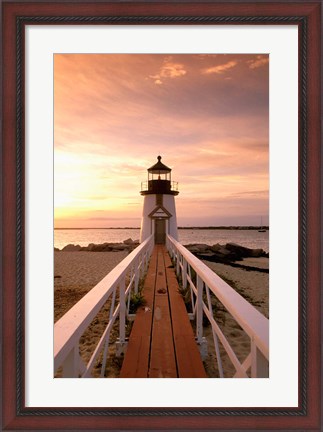 Framed Massachusetts Nantucket Island, Brand Point island Print