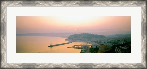 Framed Sunset Cote d&#39;Azur Nice France Print