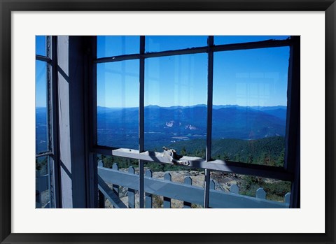 Framed Kearsarge North, View From Inside the Fire Tower, New Hampshire Print