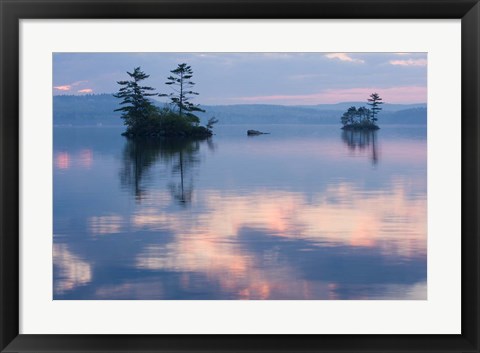 Framed Dawn on Lake Winnepesauke, Moultonboro Neck, Moultonboro, New Hampshire Print