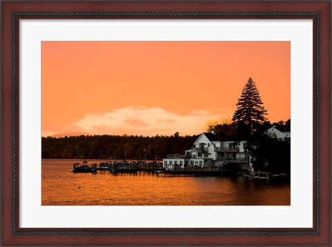 Framed Sunset in Wolfeboro, New Hampshire Print