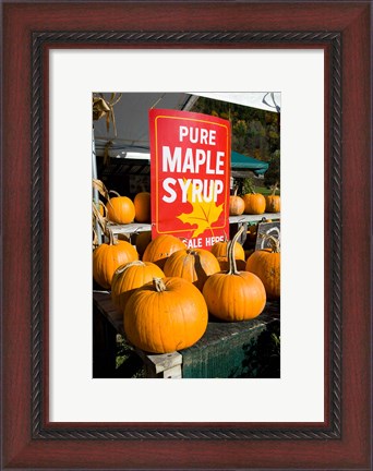 Framed Farmstand at Hunter&#39;s Acres Farm in Claremont, New Hampshire Print