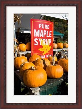 Framed Farmstand at Hunter&#39;s Acres Farm in Claremont, New Hampshire Print