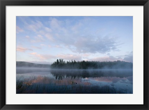 Framed Dawn, East Inlet, Pittsburg, New Hampshire Print
