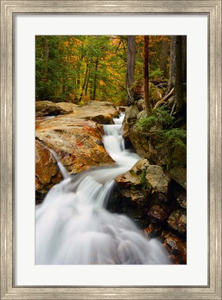 Framed Pemigewasset River in Franconia Notch State Park, New Hampshire Print