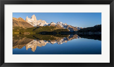 Framed Mt Fitzroy Reflections, Laguna Capri, Argentina Print