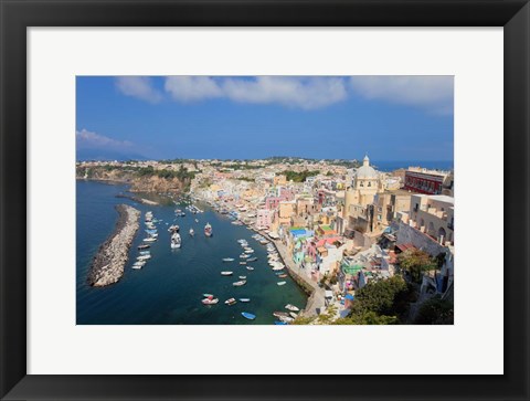 Framed Marina Corricella, Bay of Naples, Italy Print