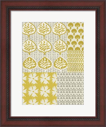 Framed Marigold Patterns I Print