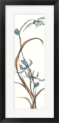 Framed Spring Orchids II on White Print