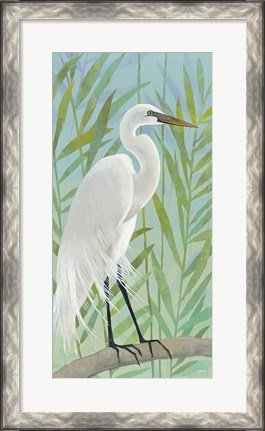 Framed Egret by the Shore I Print