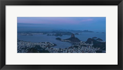 Framed View of City from Christ the Redeemer, Rio de Janeiro, Brazil Print
