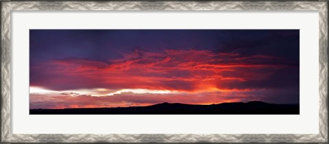 Framed Mountain Range at Sunset, Taos, Taos County, New Mexico Print