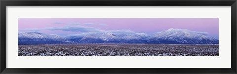 Framed Sangre De Cristo Range Under Snow, Taos County, New Mexico Print