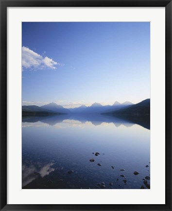 Framed Lake McDonald and the Rocky Mountains, Glacier National Park, Montana Print