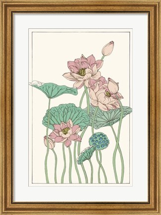 Framed Botanical Gloriosa Lotus I Print