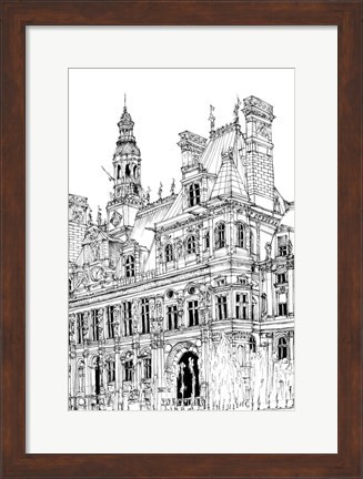 Framed B&amp;W City Scene VIII Print