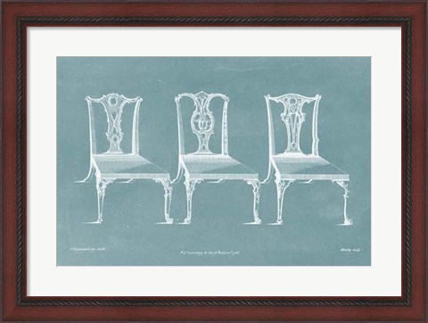 Framed Design for a Chair III Print