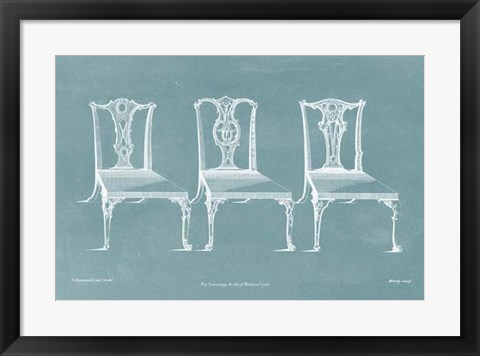 Framed Design for a Chair III Print