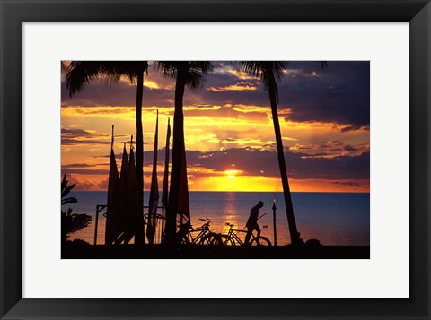 Framed Sunset, Denarau Island, Fiji Print