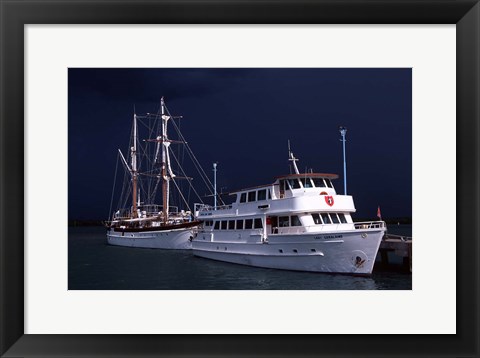 Framed Denarau Marina near Nadi, Fiji Print