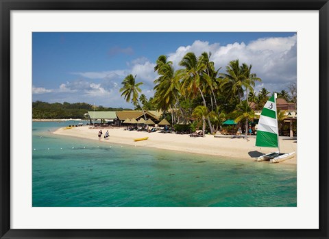 Framed Plantation Island Resort, Malolo Lailai Island, Fiji Print