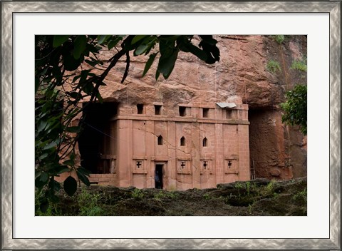 Framed Rock-Hewn Coptic Church, Blue Nile River Basin, Ethiopia Print