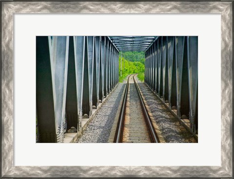 Framed Suspending bridge, Bratislava, Slovakia Print