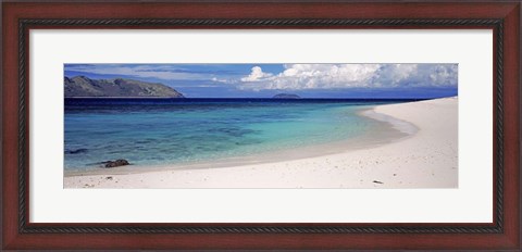Framed Island in the sea, Veidomoni Beach, Mamanuca Islands, Fiji Print