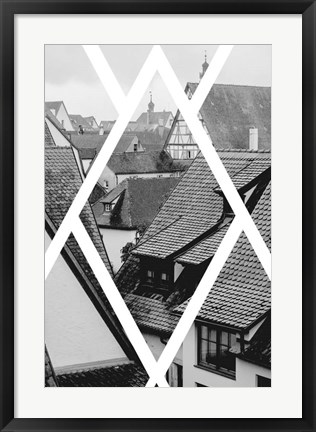 Framed Rothenburg Housetops Print