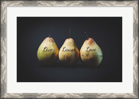 Framed Pears - Live Laugh Love Print