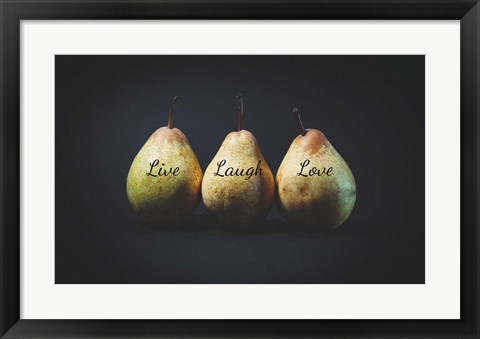 Framed Pears - Live Laugh Love Print