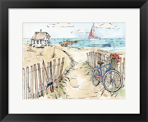 Framed Coastal Catch V Print
