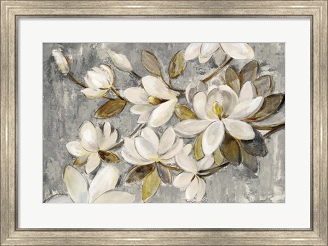Framed Magnolia Simplicity Neutral Gray Print